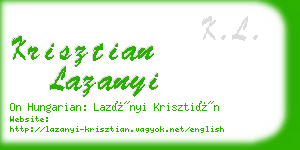 krisztian lazanyi business card